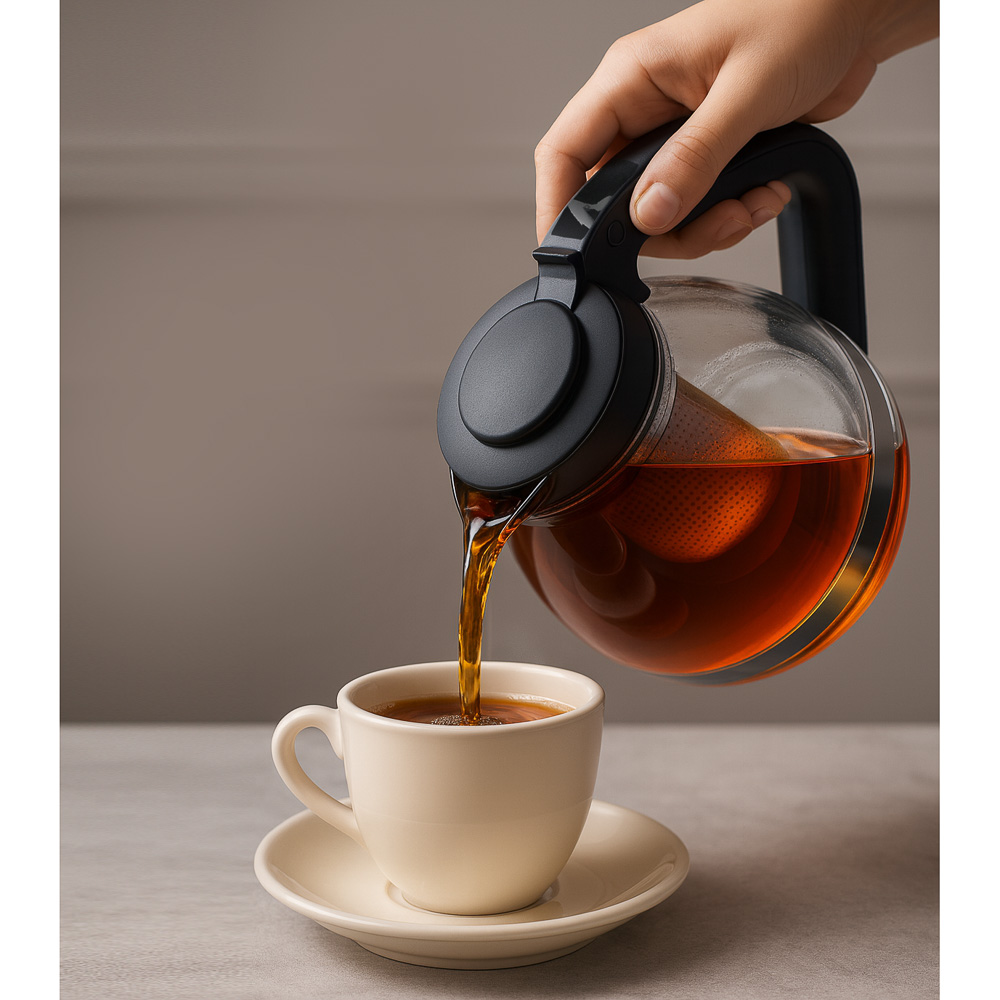 VETTA Чайник заварочный 1500мл, ситечко из нержавеющей стали, стекло, полипропилен - #12