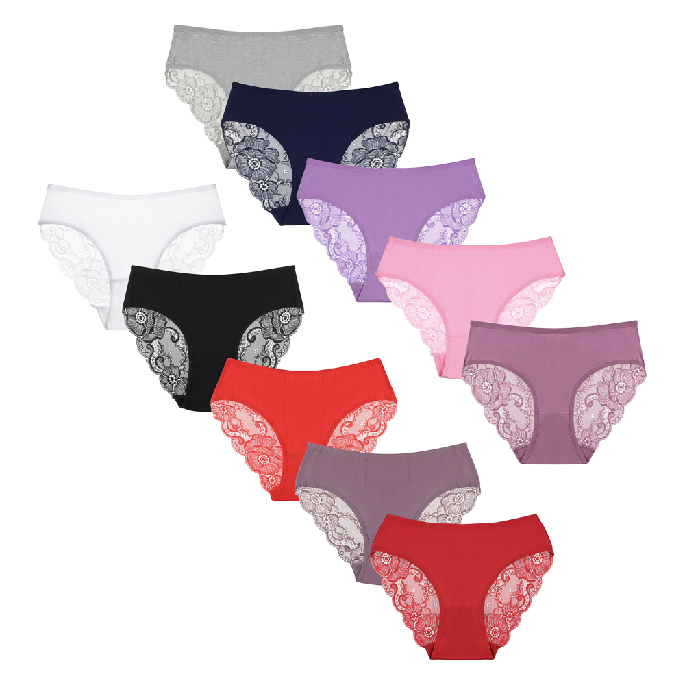 Трусы женские с кружевом, р.46-48, 95% хлопок, 5% спандекс, Cotton #9922 - #1