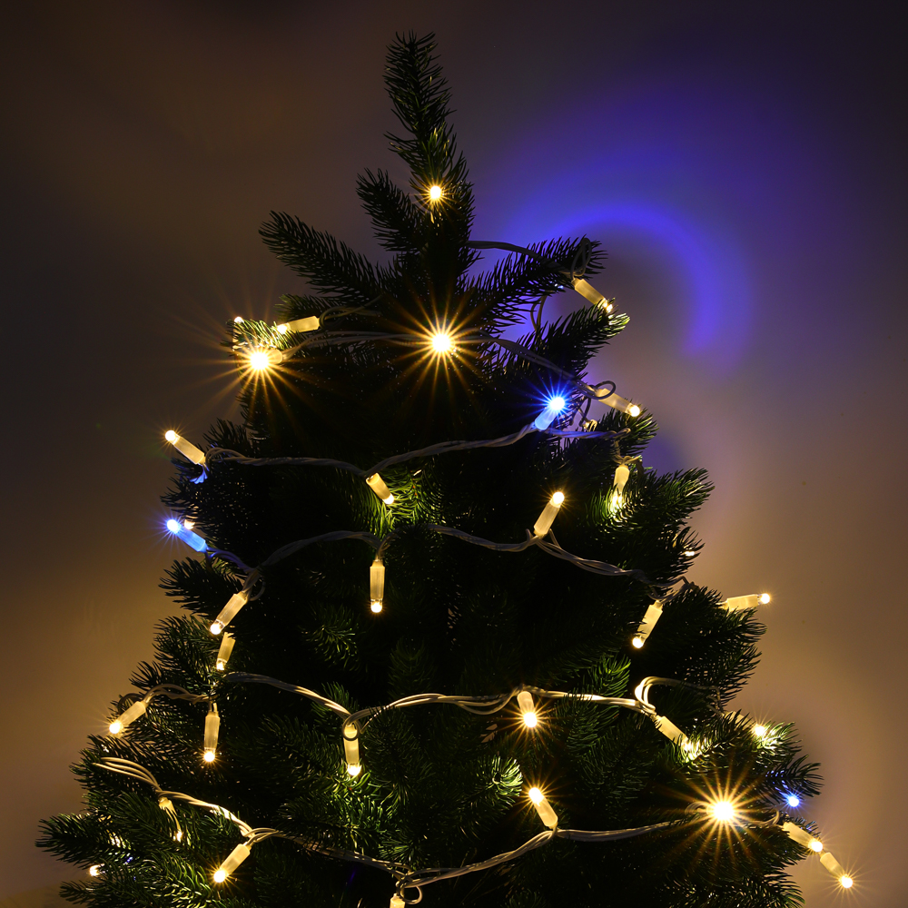 BY Эл.гирлянда бахрома уличная, 3x0.6х0.4м, 100LED,белый,пост.свеч.,ПВХ белый,коннект,IP65,220В - #9