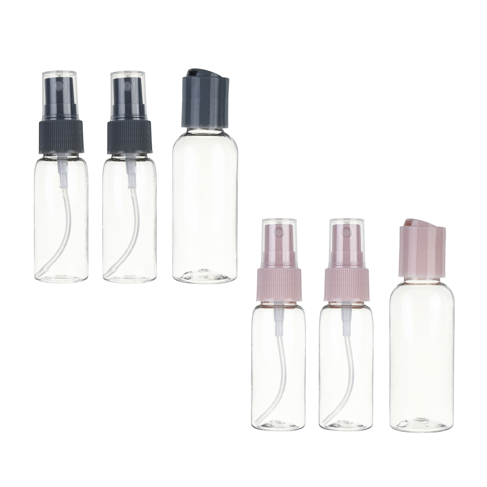 Набор для косметики дорожный 3 предмета (2 шт-50 мл, 1шт-30мл) тм ЮНИLOOK, пластик, 2 цвета - #1