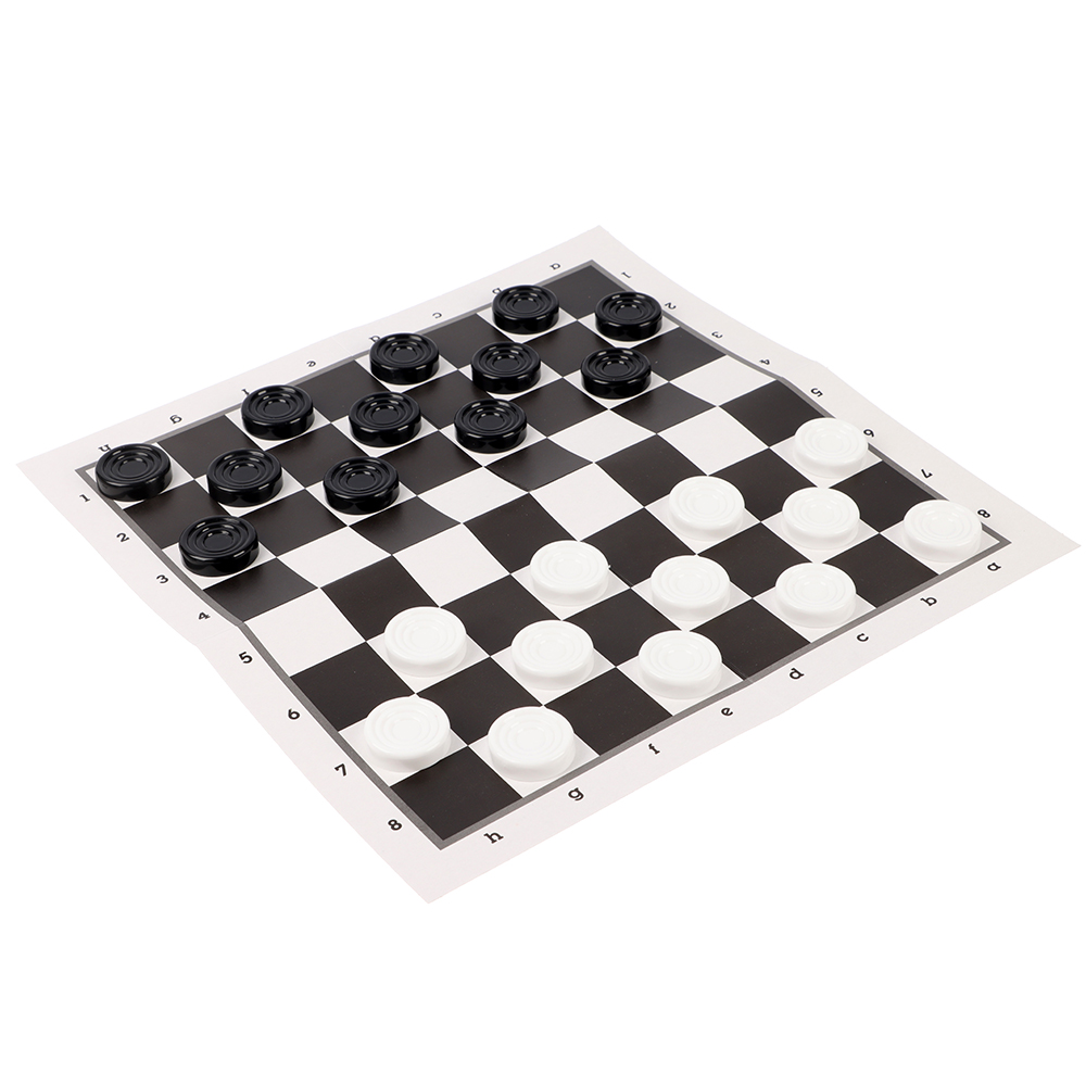 Шашки классические, коробка крышка-дно, поле, шашки - #1