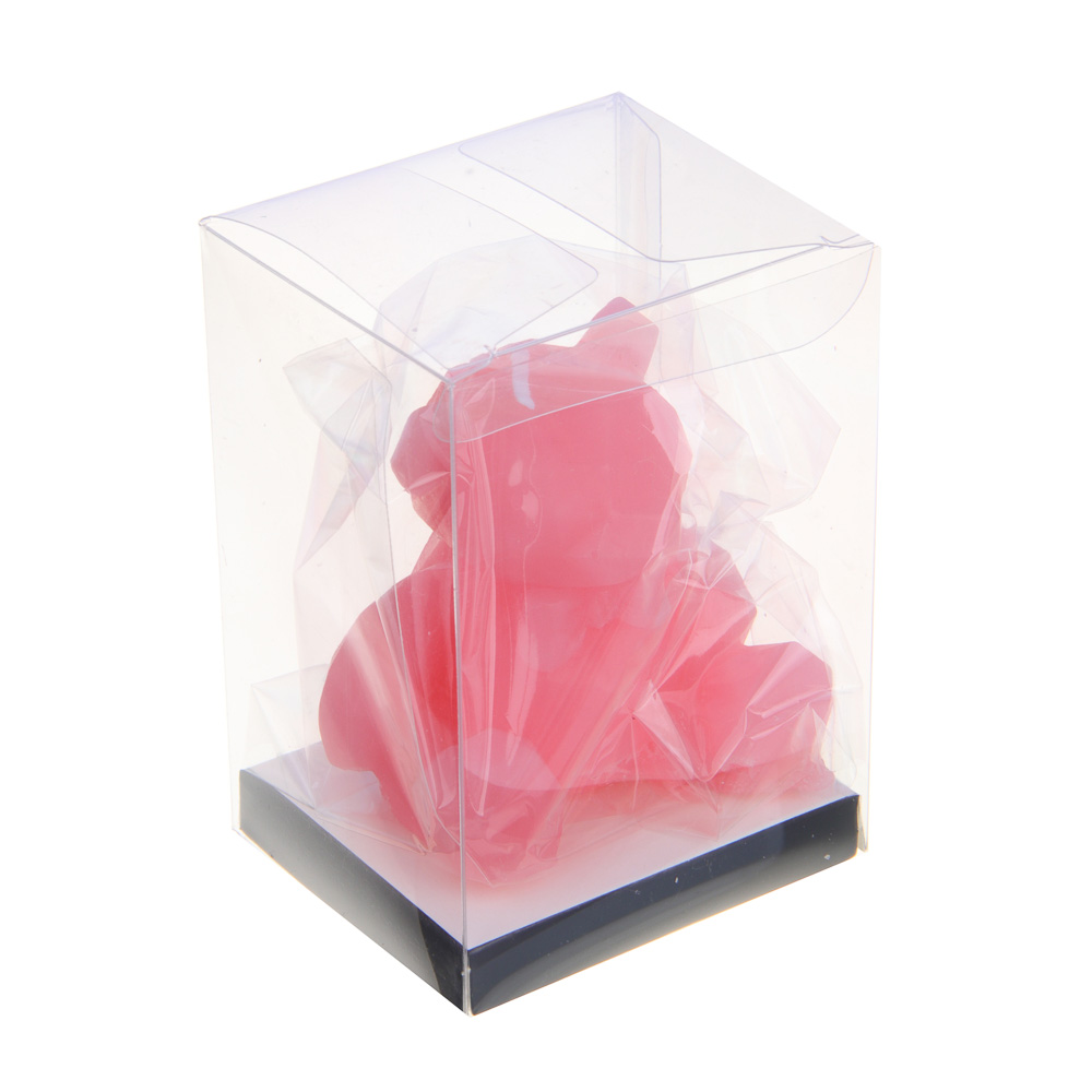 LADECOR Свеча ароматическая, формовая, в виде мишки, парафин, аромат - фрезия, 7 см, розовый - #5