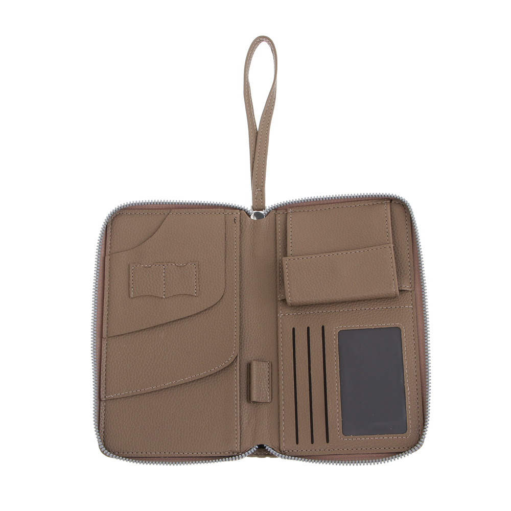 Портмоне-органайзер 20 отделений на молнии тм ЮL Diplomat, ПУ, металл,  19х11х2,5см, 3 цвета - #3