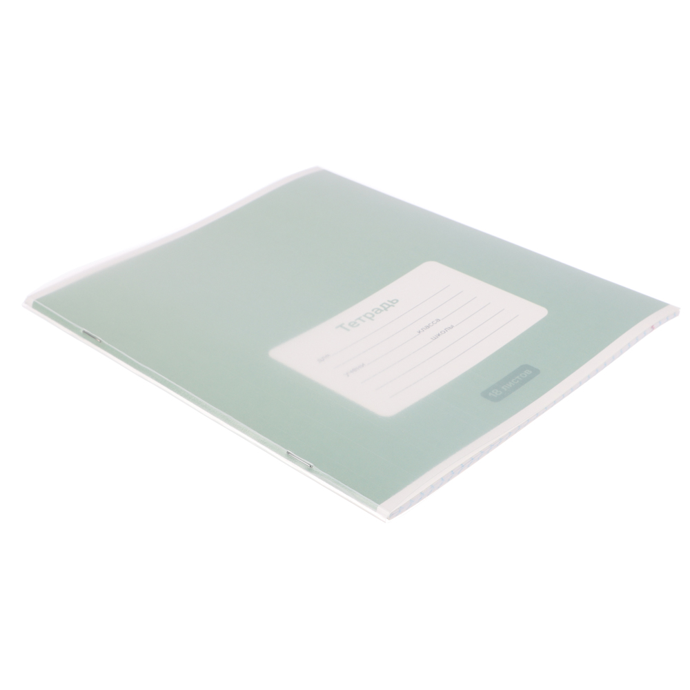 ClipStudio Тетрадь школьная 18л. в клетку, БЕЛЫЕ ЛИСТЫ, скрепка, обл. пластик - #12