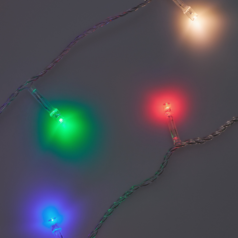 СНОУ БУМ Гирлянда эл. вьюн 14м, 180 LED,мультицвет, 8 реж, ПВХ прозрачный, 220В - #10