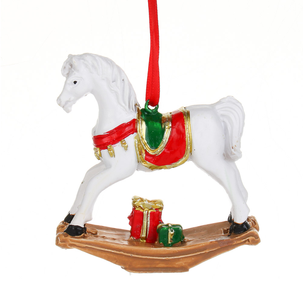 СНОУ БУМ Декоративная подвеска "Лошадка", 8x2x6,5 см, полистоун - #2