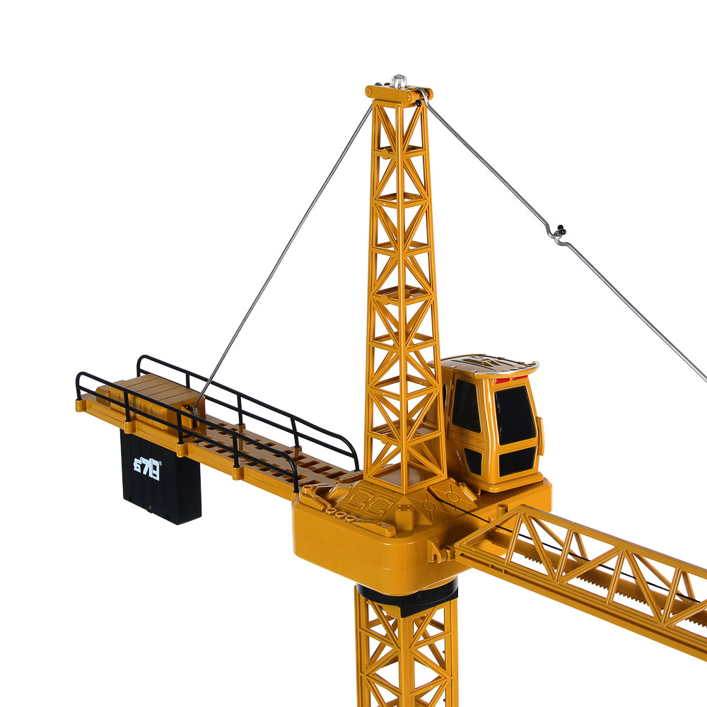 ИГРОЛЕНД Кран радиоуправляемый, 4-х канальный, свет, АКБ, USB, 2хАА, ABS, 41х21,5х18 см - #7