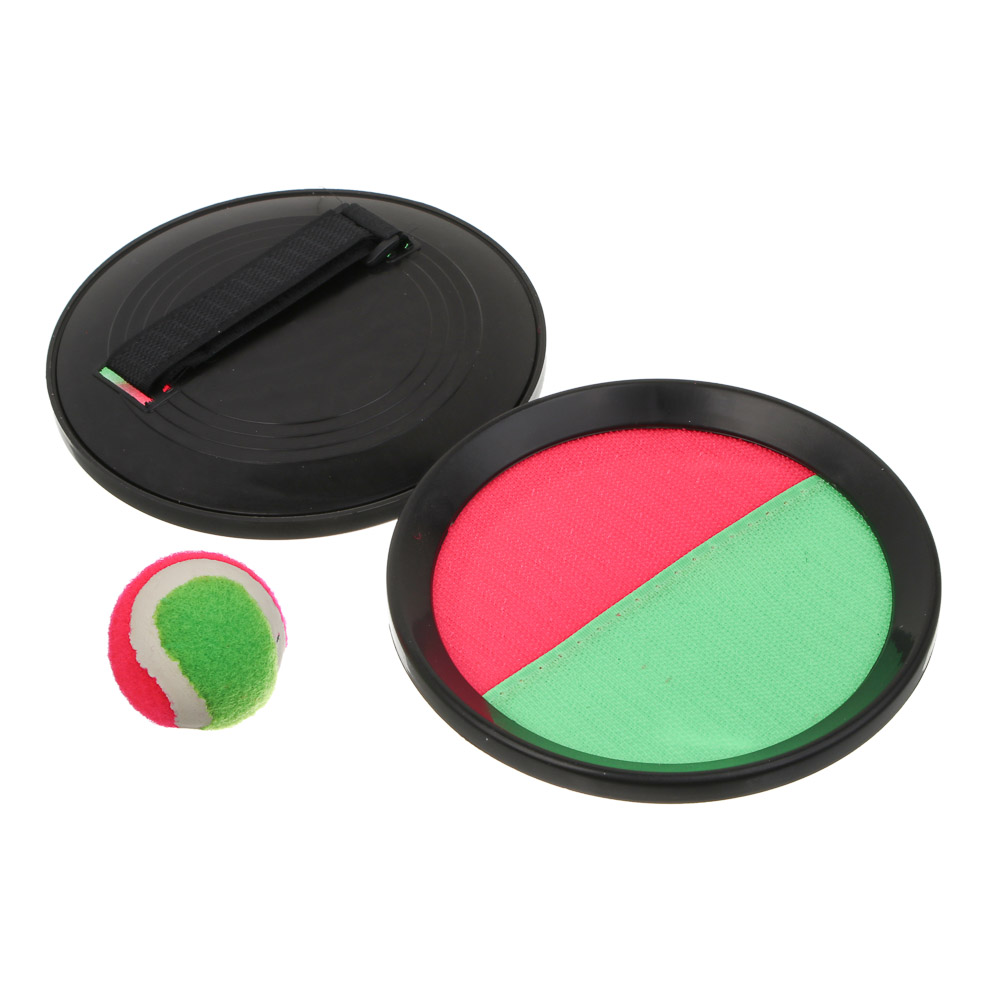 Набор поймай мяч, детский, ИГРОЛЕНД, (2 тарелки-липучки, мяч), d15,5 см, PP, нейлон - #2