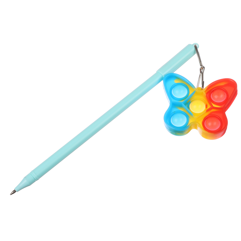 Ручка шариковая с брелоком с эффектом поп-ит, синяя, корпус 16,8 см, пластик, пакет, 4 дизайна - #3