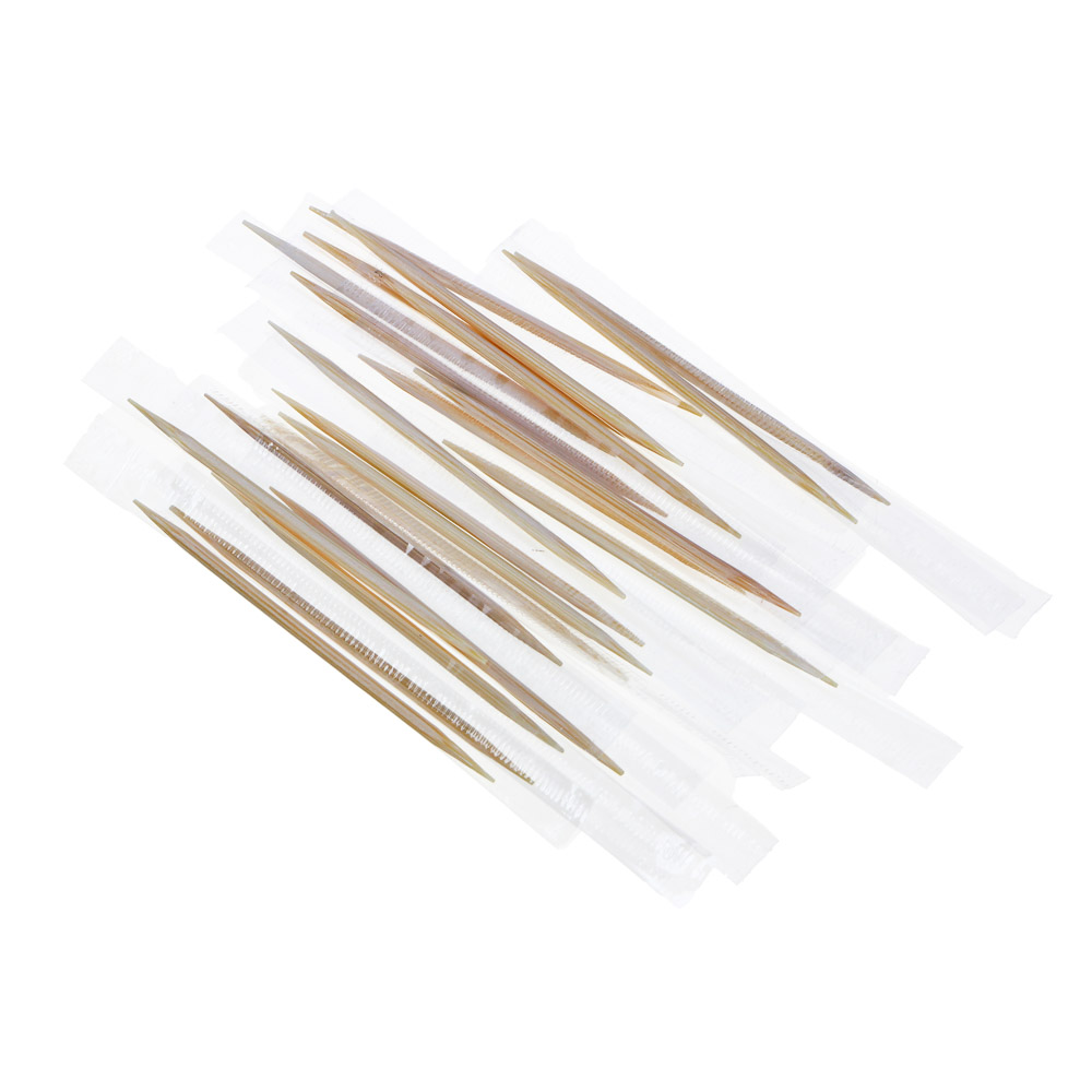 Зубочистки Vetta в индивидуальной упаковке, бамбук, 1000 шт - #2