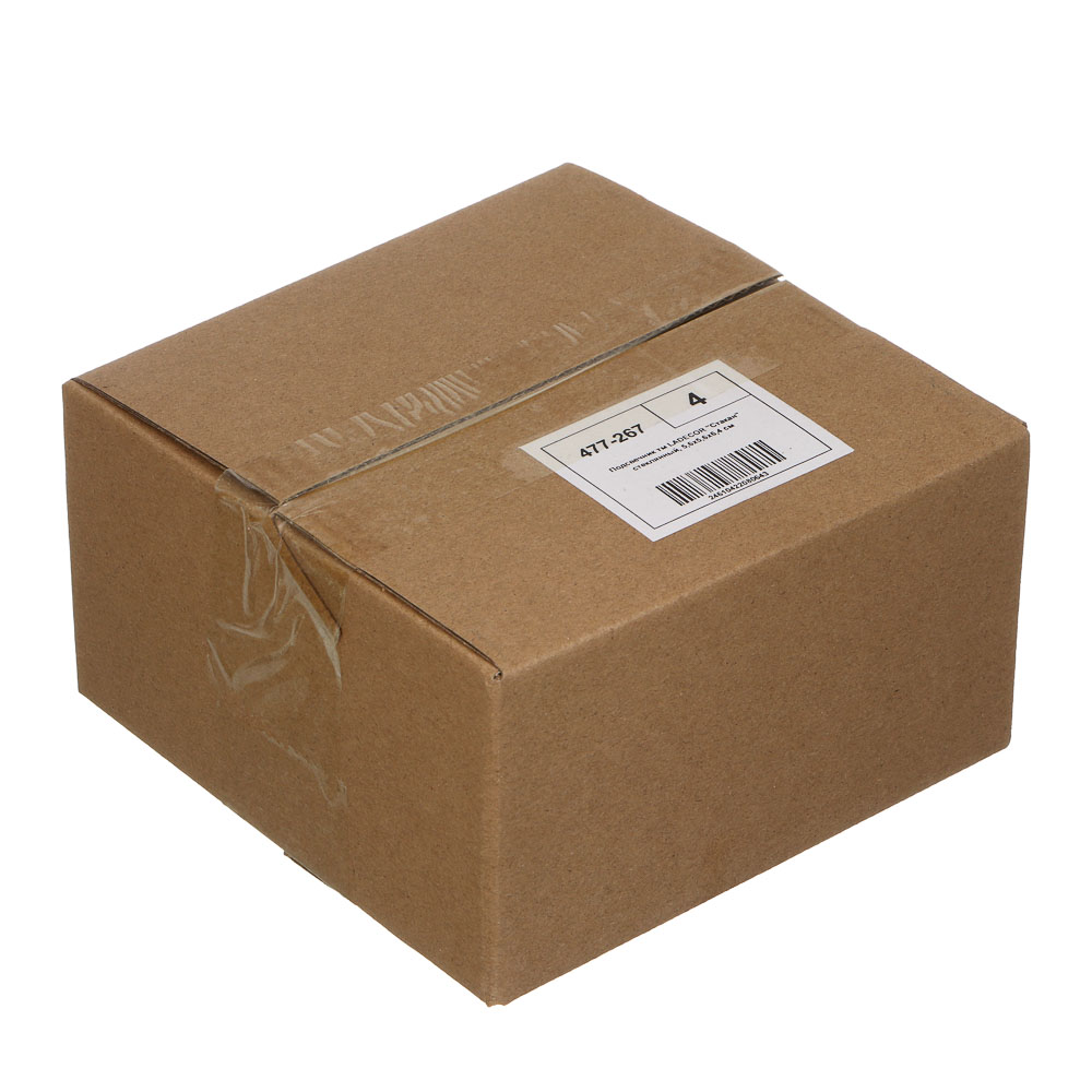 Подсвечник тм LADECOR "Стакан" стеклянный, 5,6x5,6x6,4 см - #3