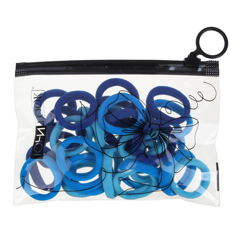 Резинки для волос ЮНИLOOK 30шт, d3,5см, полиэстер, 4-5 миксов цветов, ACS-88 - #1