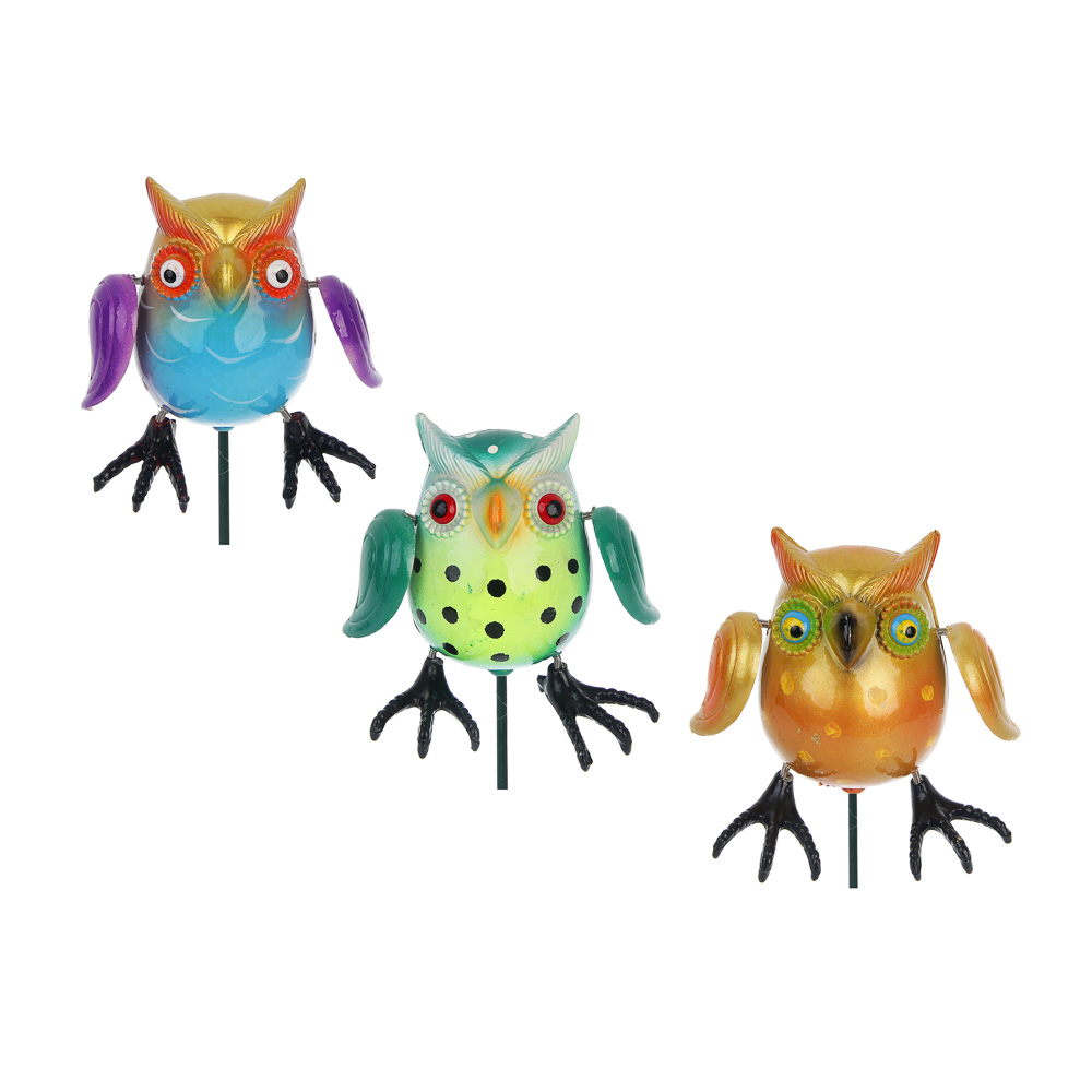 Фигурка на стержне "Сова" тм INBLOOM, 6х10х60см, пластик, металл - #1