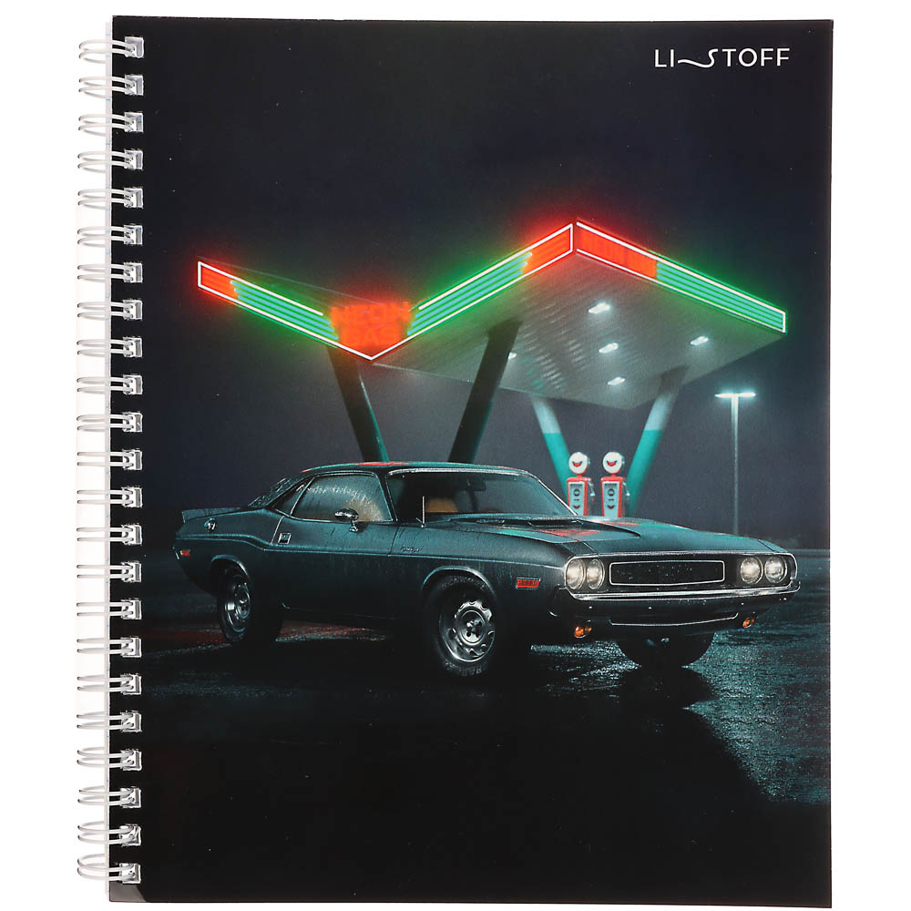 Тетрадь общая на спирали 80л. в клетку, обл.мел. картон, БЕЛЫЕ ЛИСТЫ, микс - #16