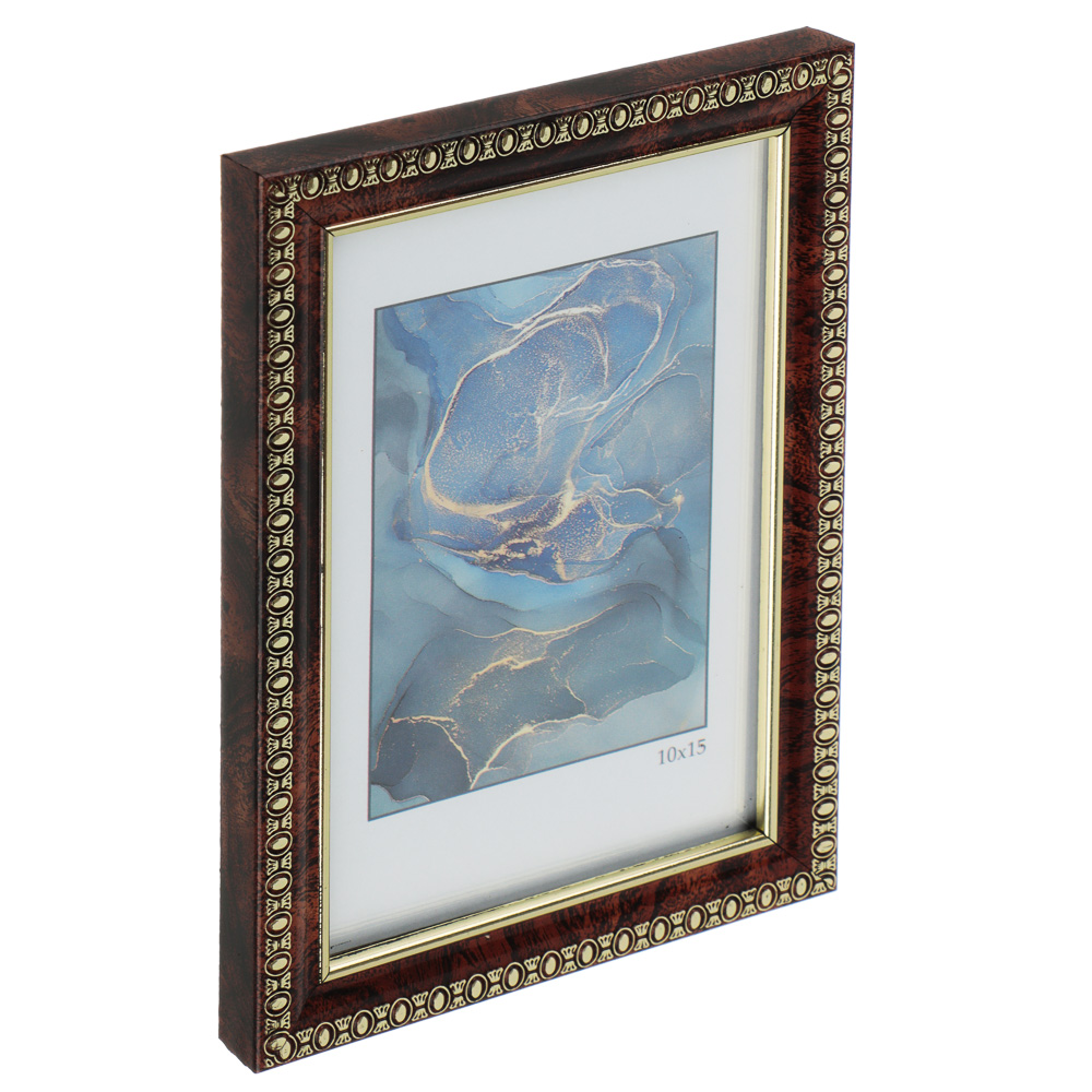 Фоторамка, 10x15 см, пластик, Камея карельская береза - #2