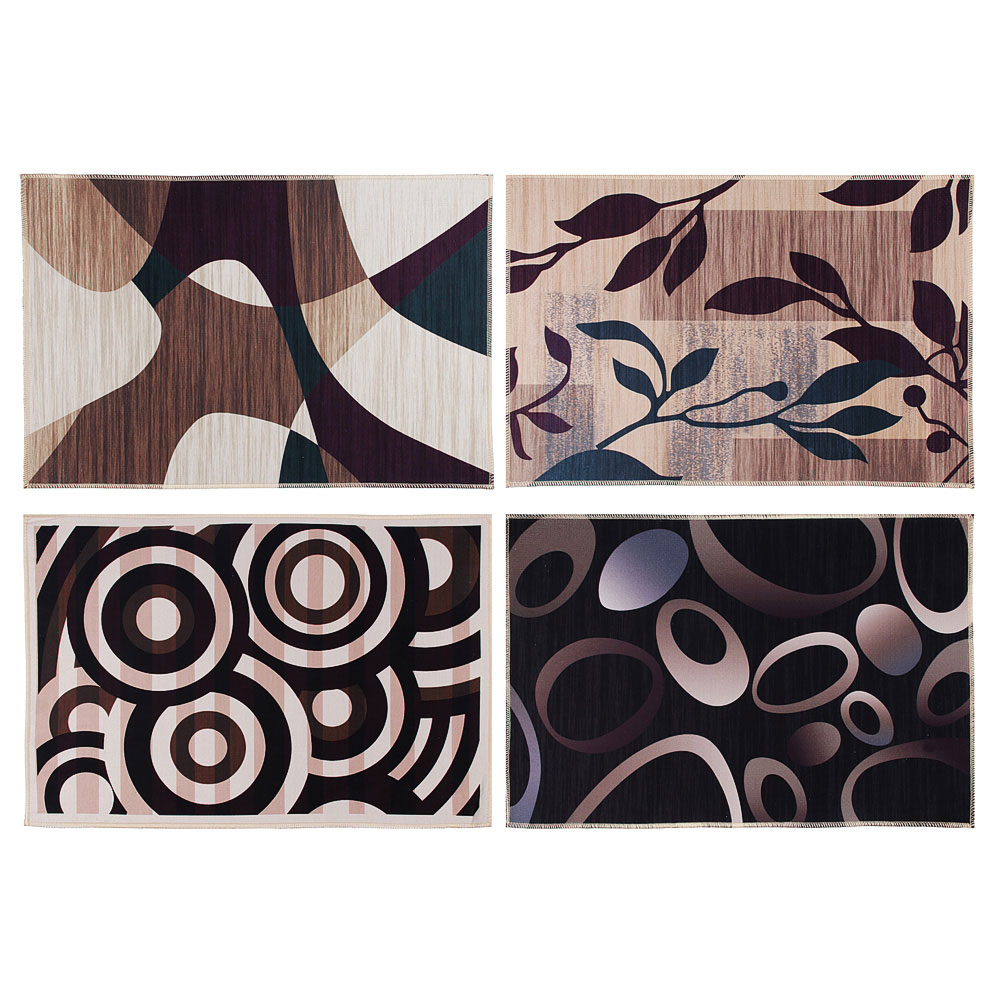 VETTA Коврик придверный текстильный, нейлон 40х60см, эконом, "Абстракция", 4 дизайна - #1