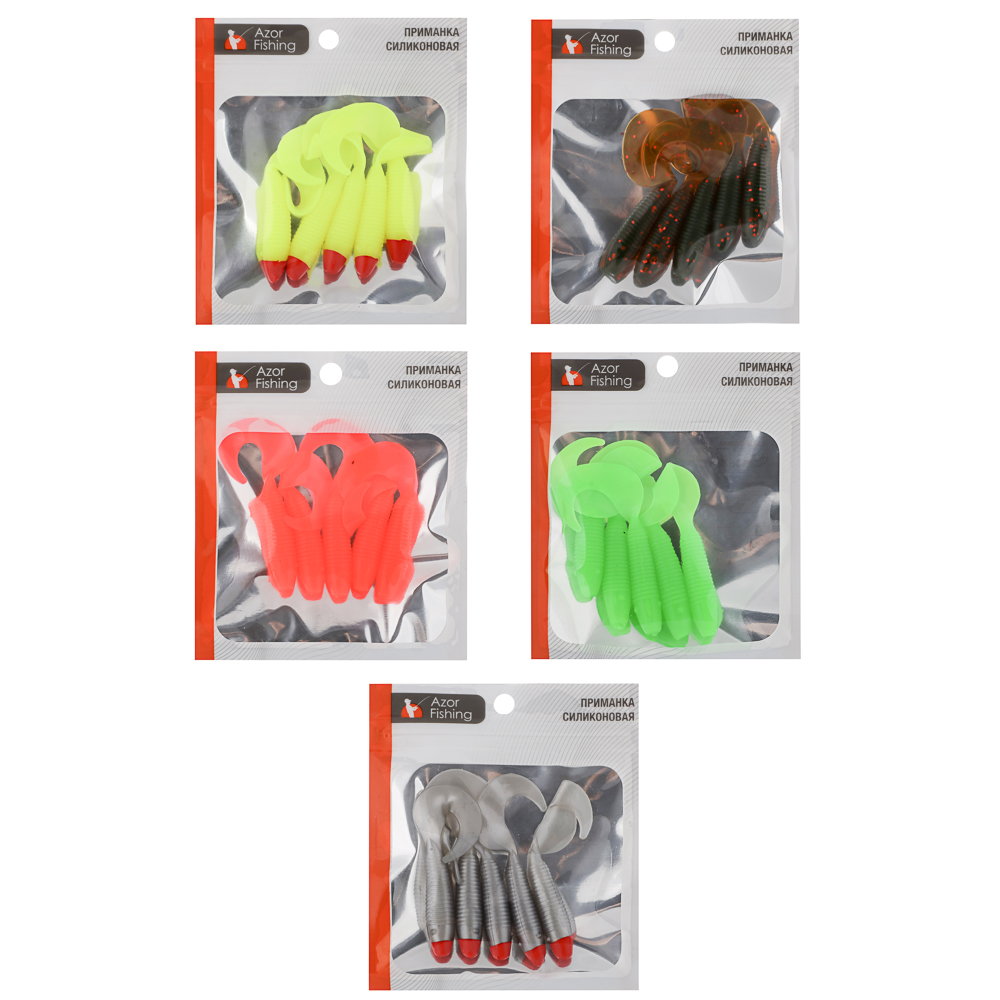 Приманка мягкая "Shad" тм AZOR FISHING, силикон, 7см, 5шт. в уп, 5 цветов - #5