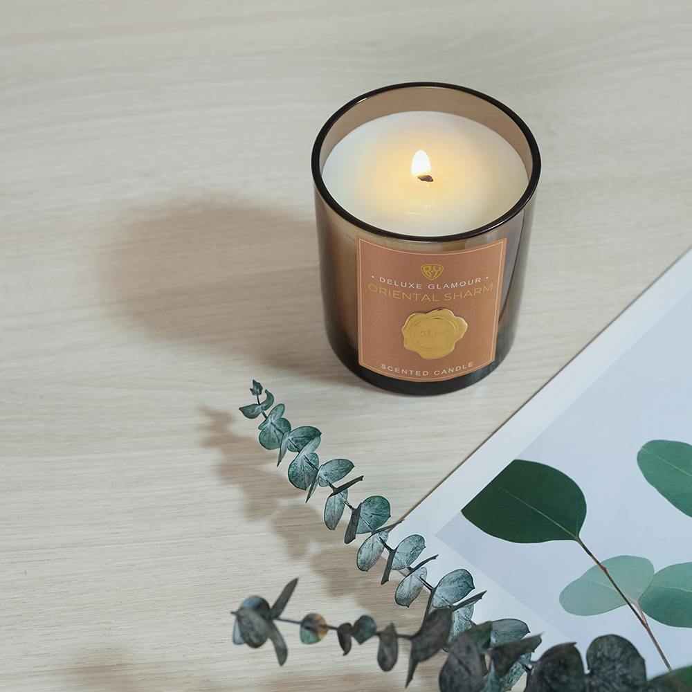 BY Свеча ароматизированная Deluxe Glamour, 200гр., Oriental Sharm - #13