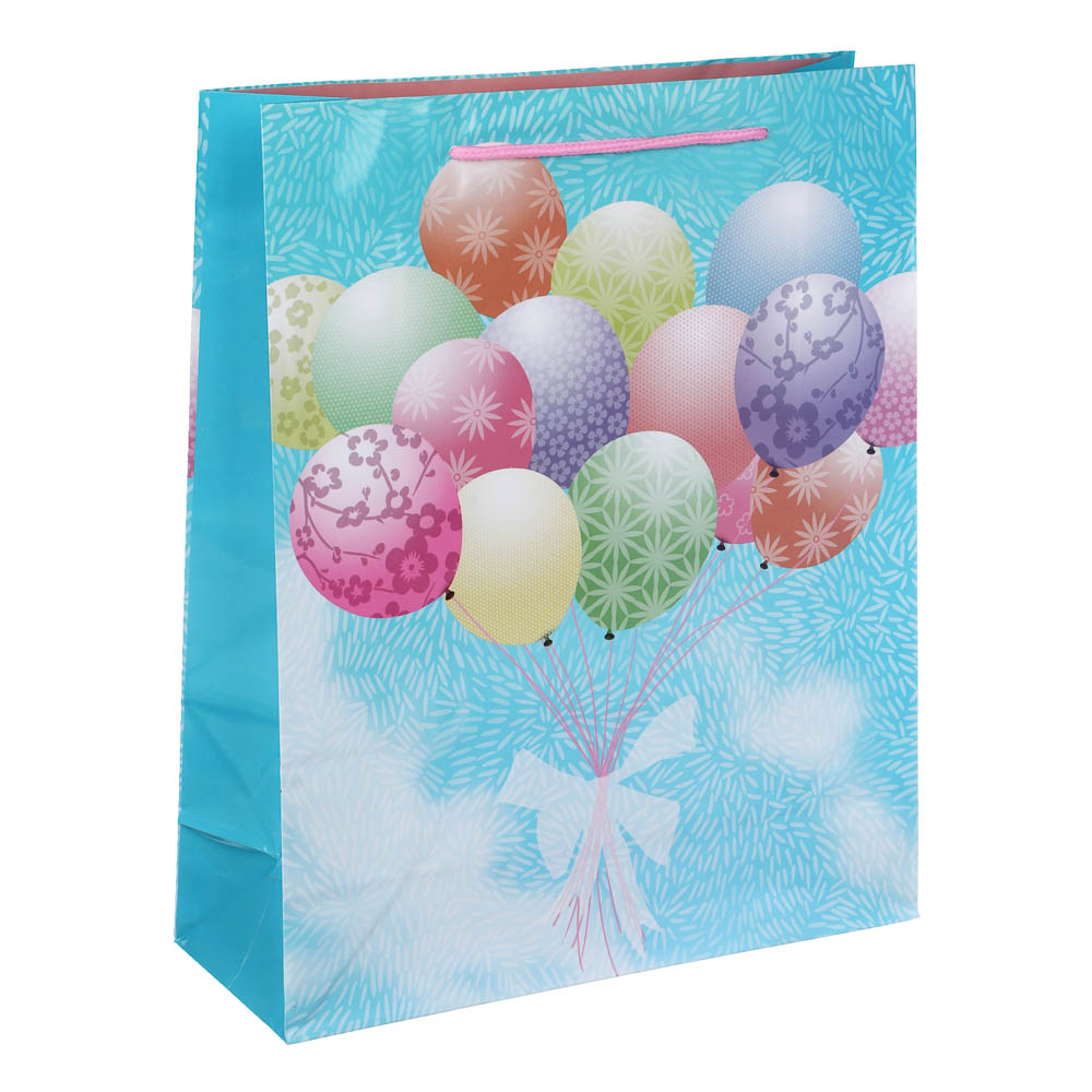 LADECOR Пакет подарочный, бумажный, 26x32x10 см, С Днем Рождения, 4 дизайна - #2