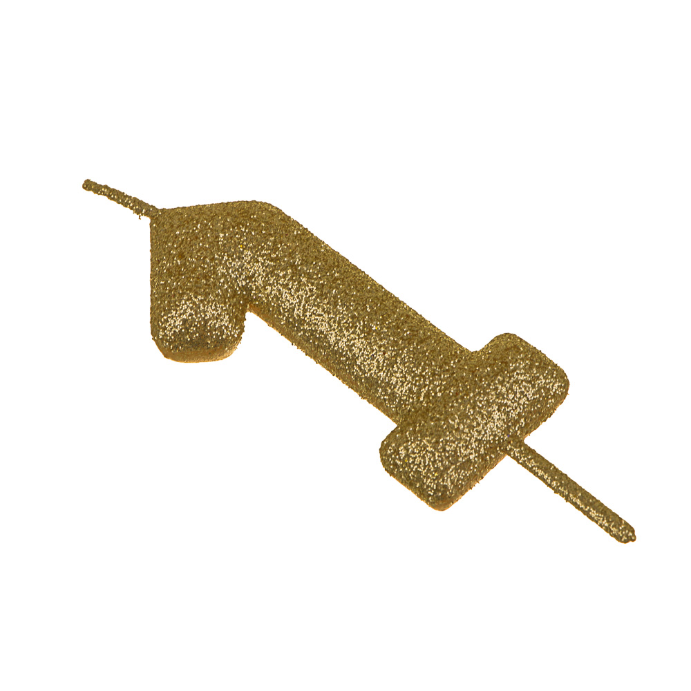 Свеча для торта - цифра тм Fntastic, глиттер, 11 см, (0-9) арт 1 - #4