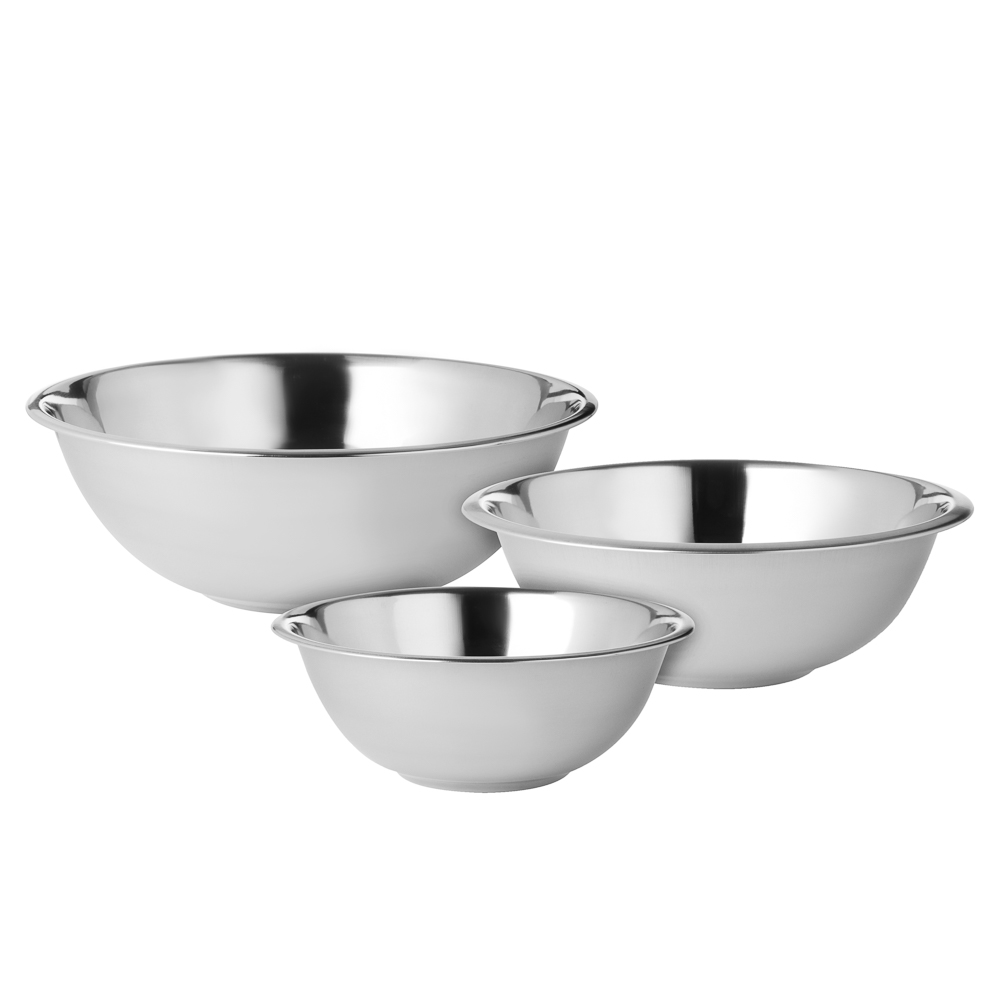 SATOSHI Набор мисок глубоких 3пр, 20-22-24см, 1200-1600-2200мл, нерж.сталь - #1