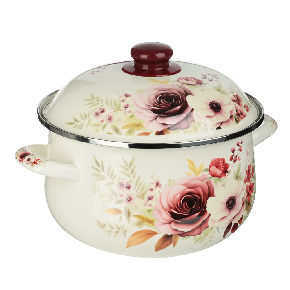 Кастрюля эмалированная VETTA Лаура, 22см, 3,6л, индукция - #2