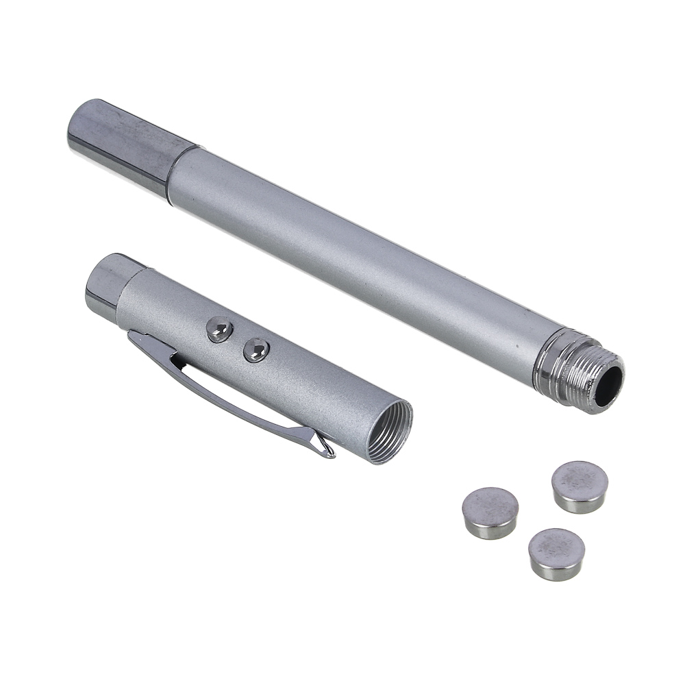 ЕРМАК Ручка - выдвижная указка, магнит, 1 LED + лазер, 3xLR41, пластик, металл, 18х3,5см - #5