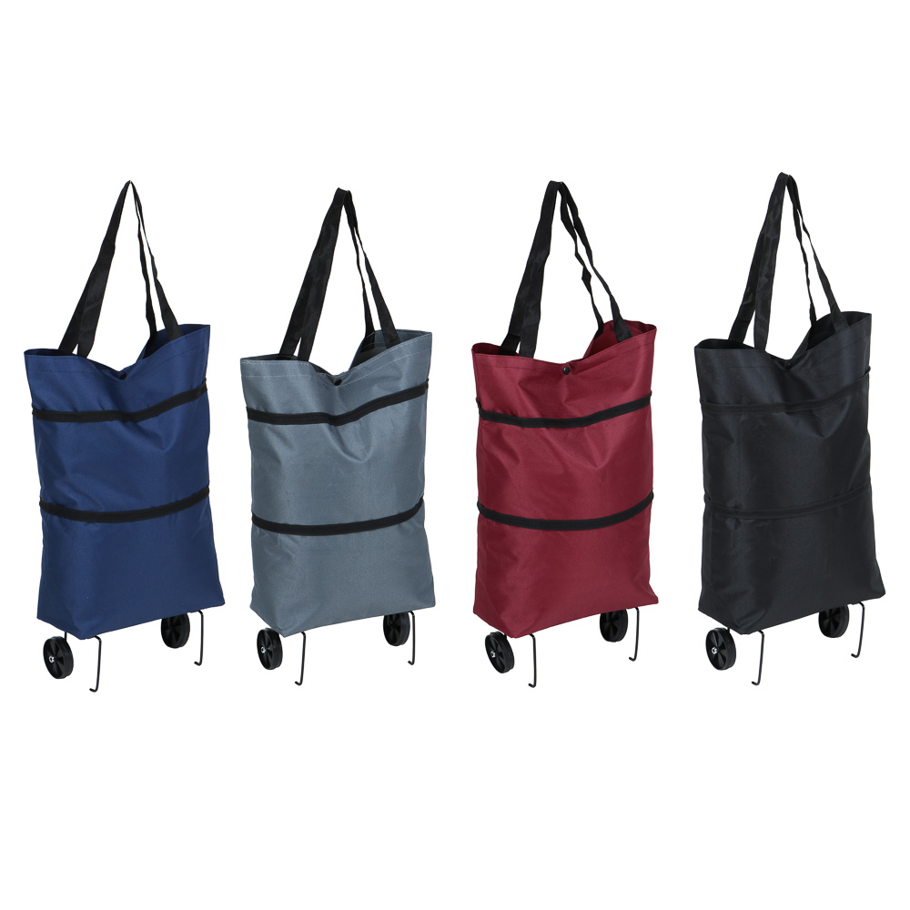 Тележка + сумка тм VETTA,  полиэстер, складная, до 7кг, 14л, 26х44х13см - #1