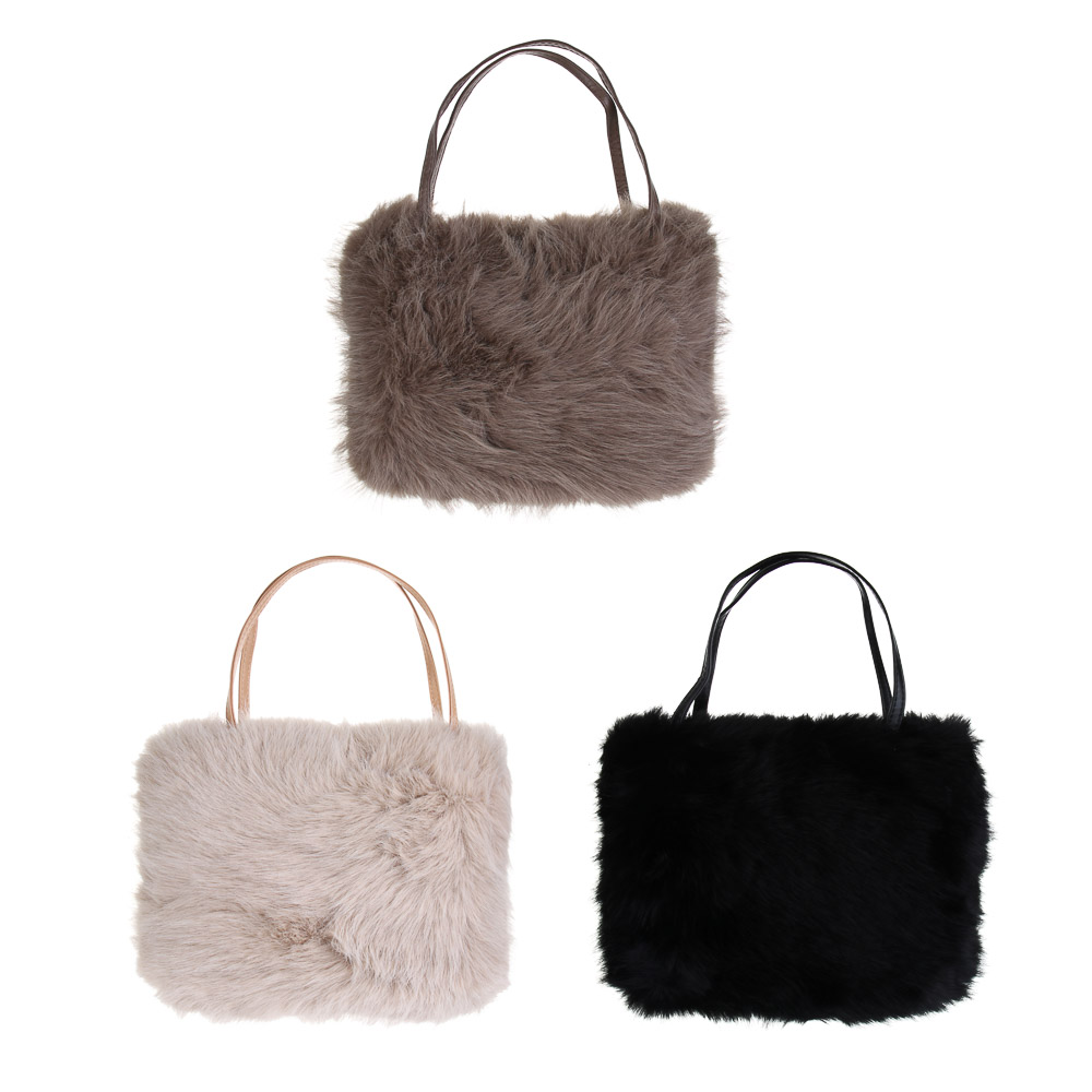 ЮL Фьюри Сумка из искусственного меха с длинным ремнем 29x19 см, полиэстер, 2-3 цвета - #1