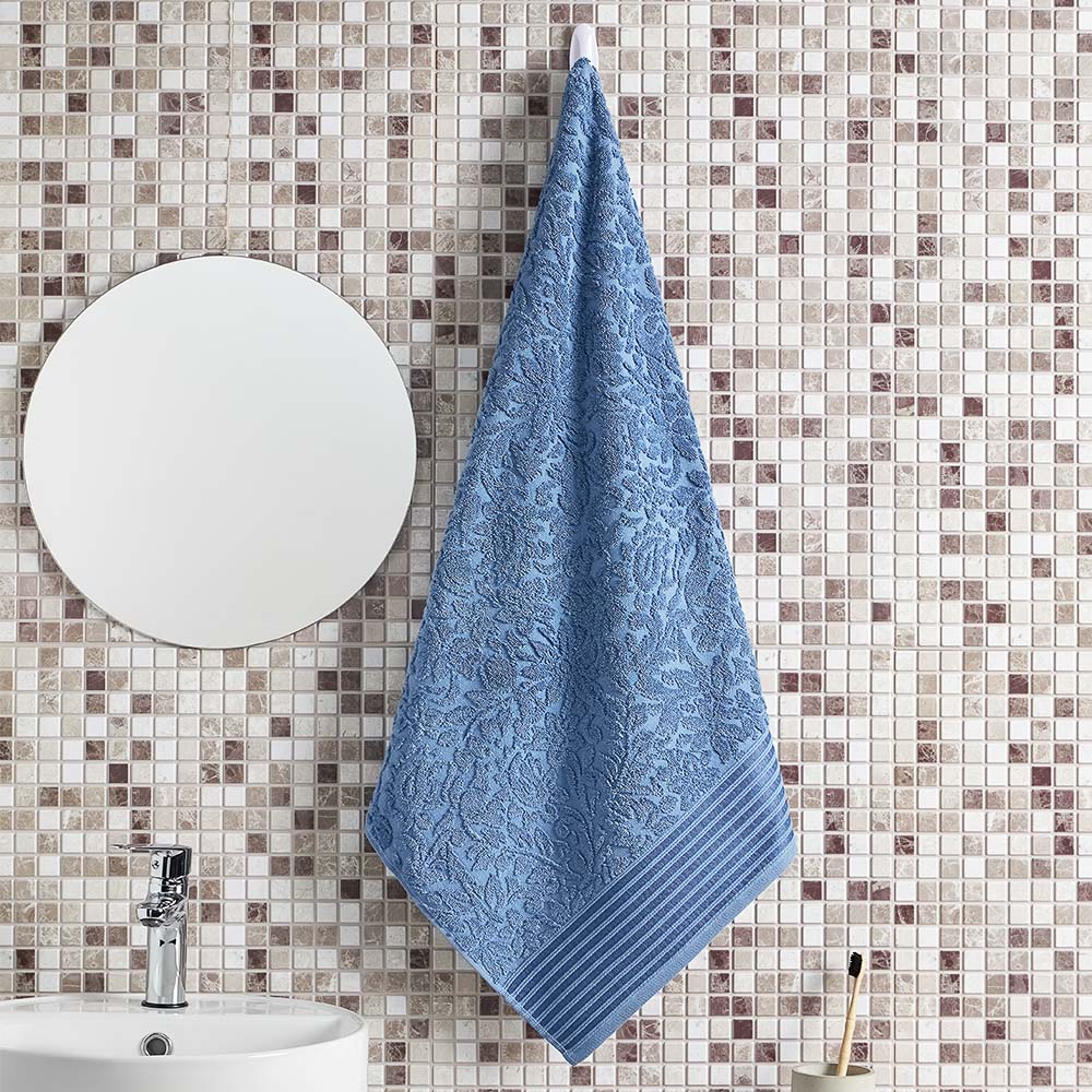 PROVANCE Нэви Полотенце махровое, 100% хлопок, 70х130см, 500гр/м, синий - #8