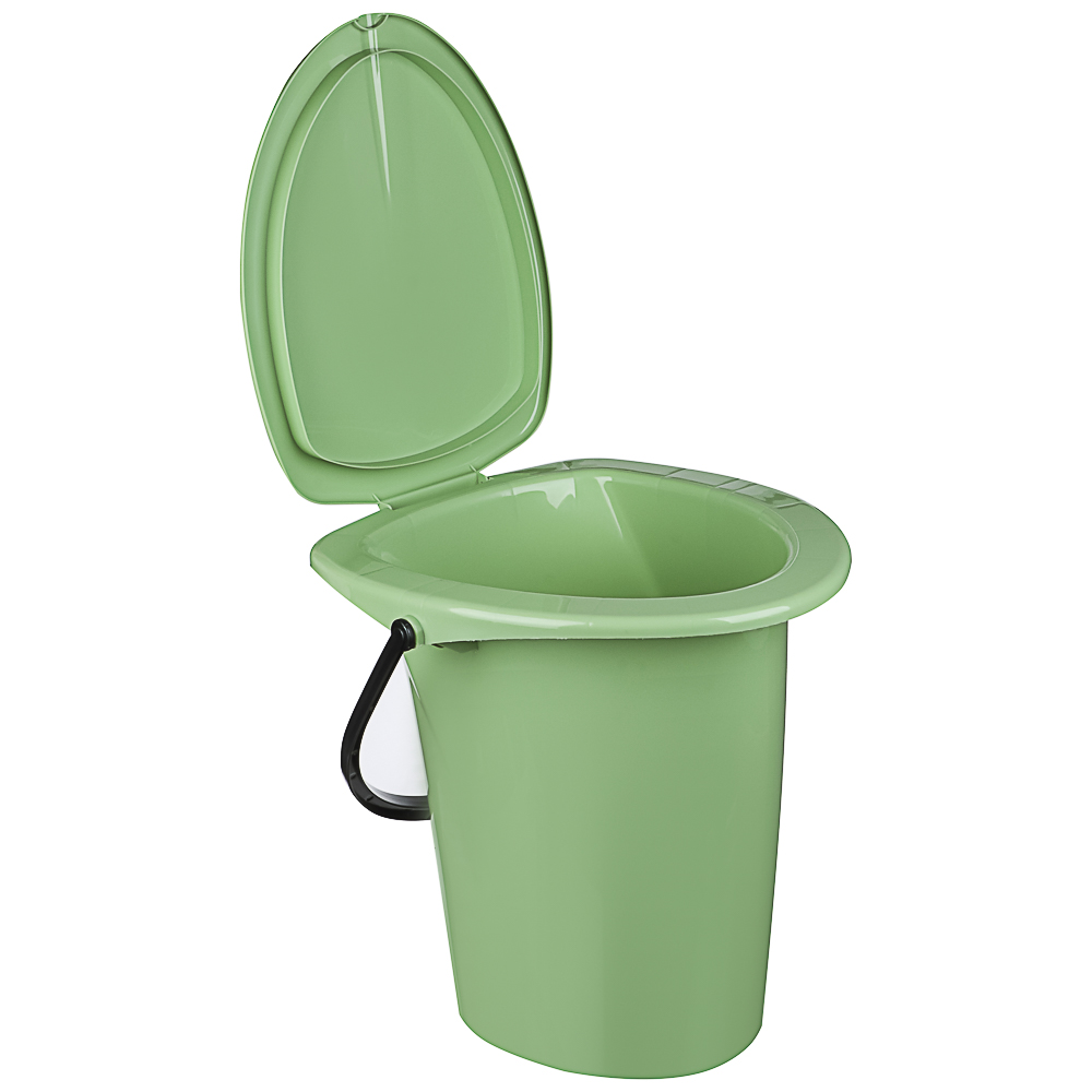 Ведро-туалет Smart Solution 17 л, пластик, оливковый - #1