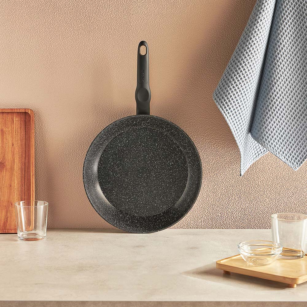 SATOSHI Стоун Сковорода литая d28см, антипригарное покрытие Мрамор, индукция - #11