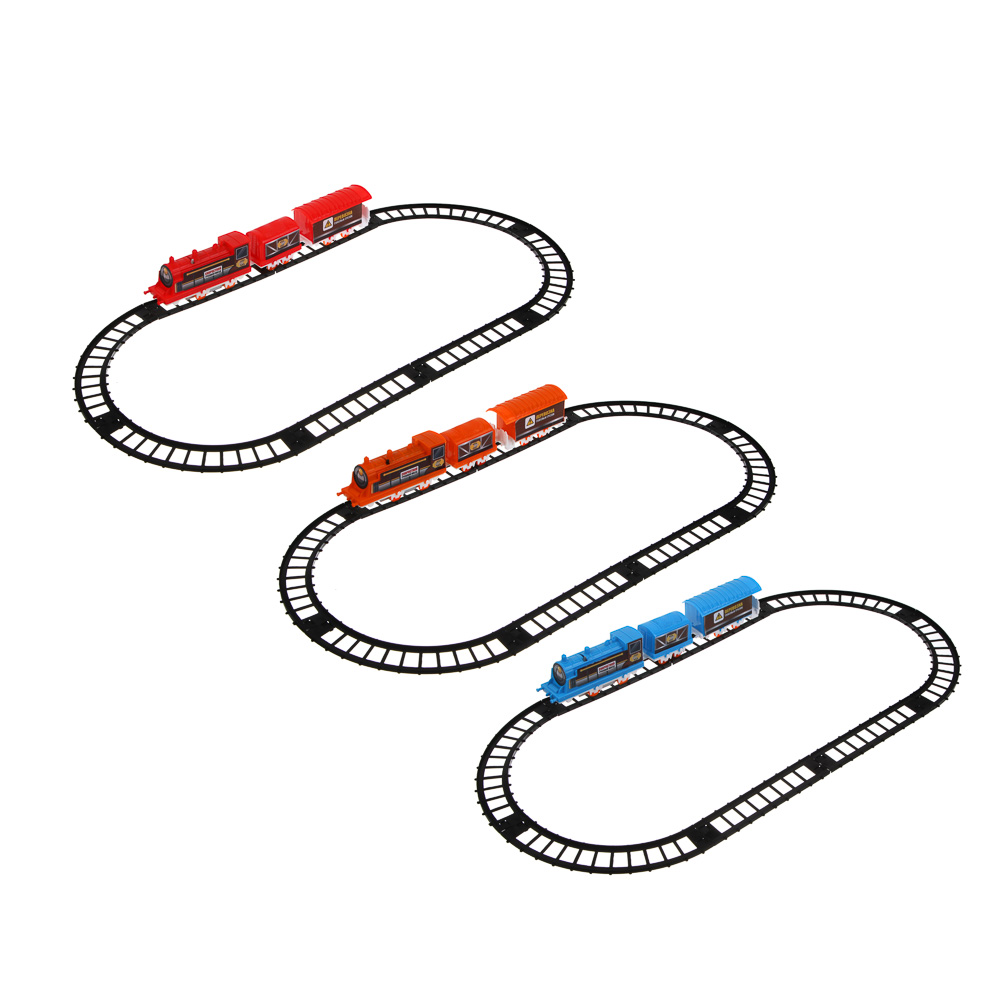 ИГРОЛЕНД Железная дорога "Грузовой поезд", движение, 1хАА, пластик, 25х25х4 см, 4 дизайна - #2