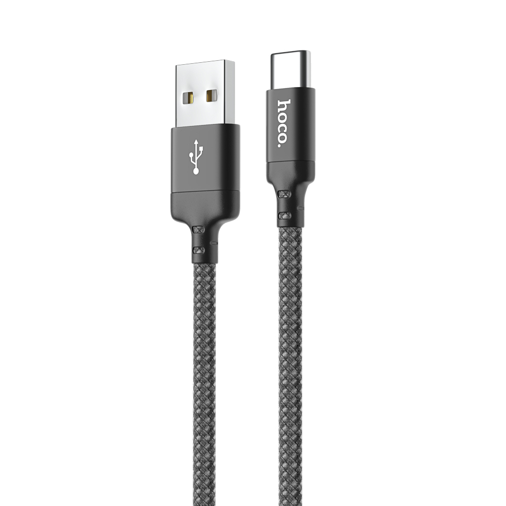 Кабель для зарядки USB(A)-Type C hoco. модель X14, 1м, 3А, черный - #3