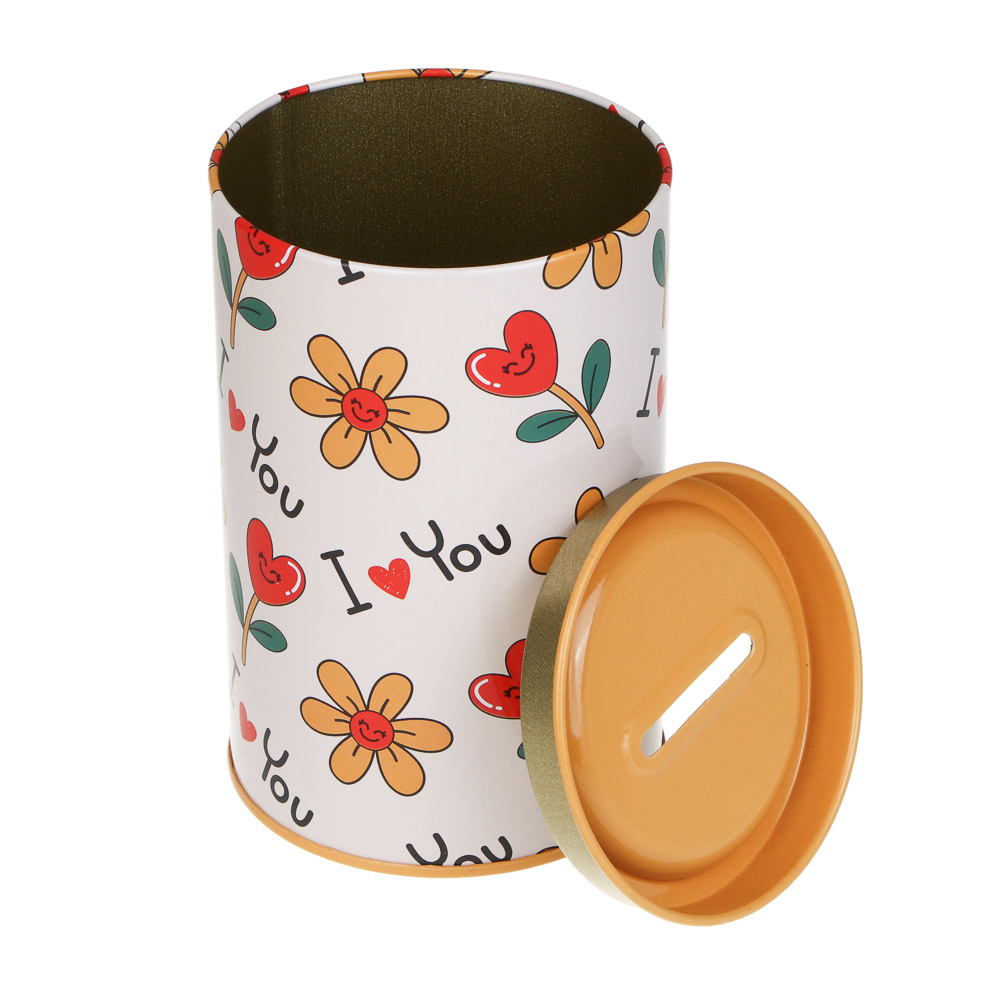 Копилка металлическая, 11,5x7,4 см, 3 дизайна - #5