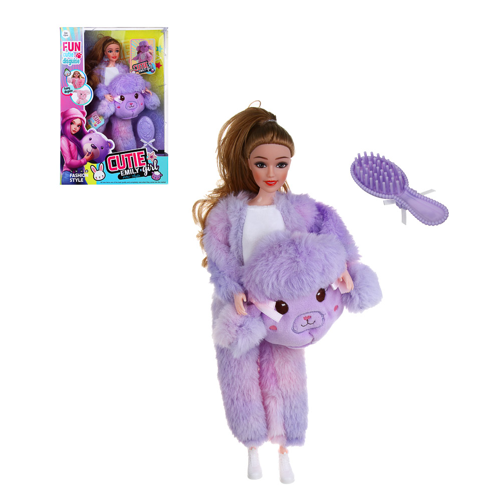 ИГРОЛЕНД Кукла шарнирная 29 см, в костюме с питомцем, ABS, PP, полиэстер, 22х6х32см, 2 дизайна - #1