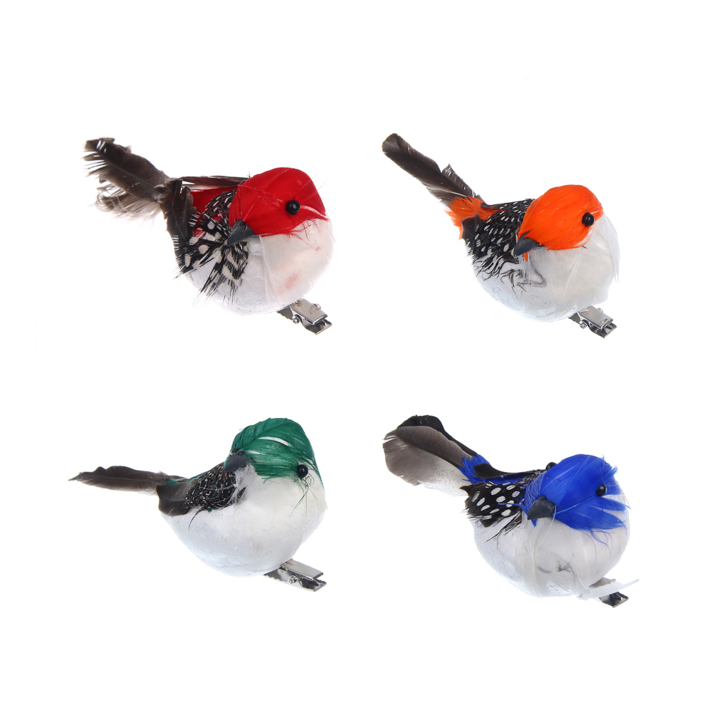 Птица на прищепке тм INBLOOM, 14x4см, пенополистирол, перо - #1