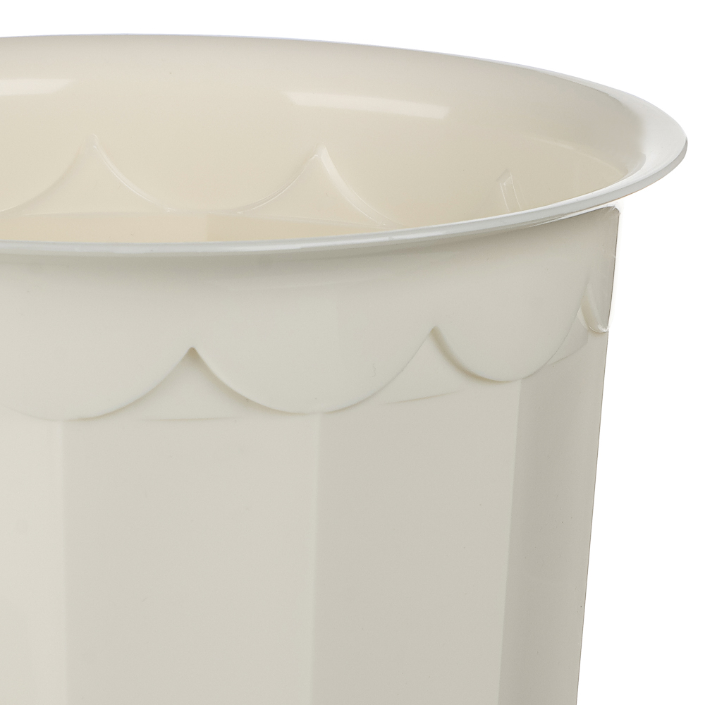 Горшок для цветов с поддоном 1,6л, d160мм, h135мм цв.молочный - #3