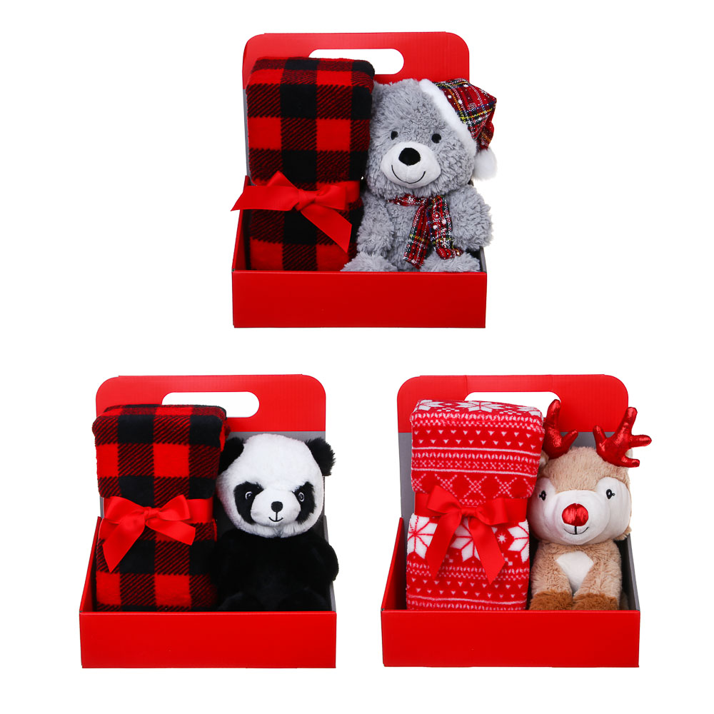 PROVANCE Щелкунчик Плед с сувениром, 75х90см, 100% полиэстер, 3 дизайна - #1