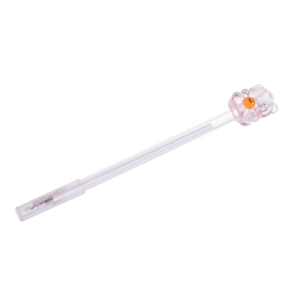 Ручка шариковая синяя, с наконечником в форме акрилового мишки, 4 дизайна, шоу-бокс - #1