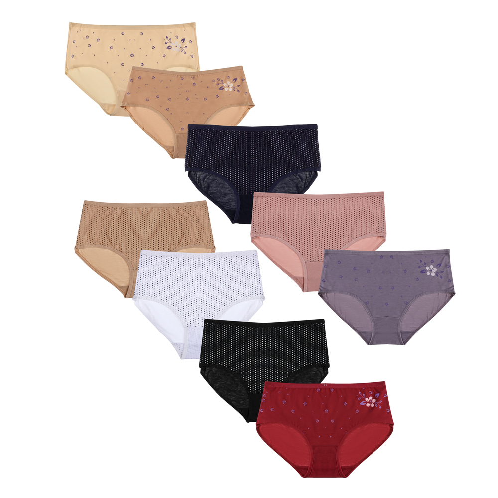 Трусы женские макси с принтом, р.52-54, 95% хлопок, 5% спандекс, Cotton #6001 - #1