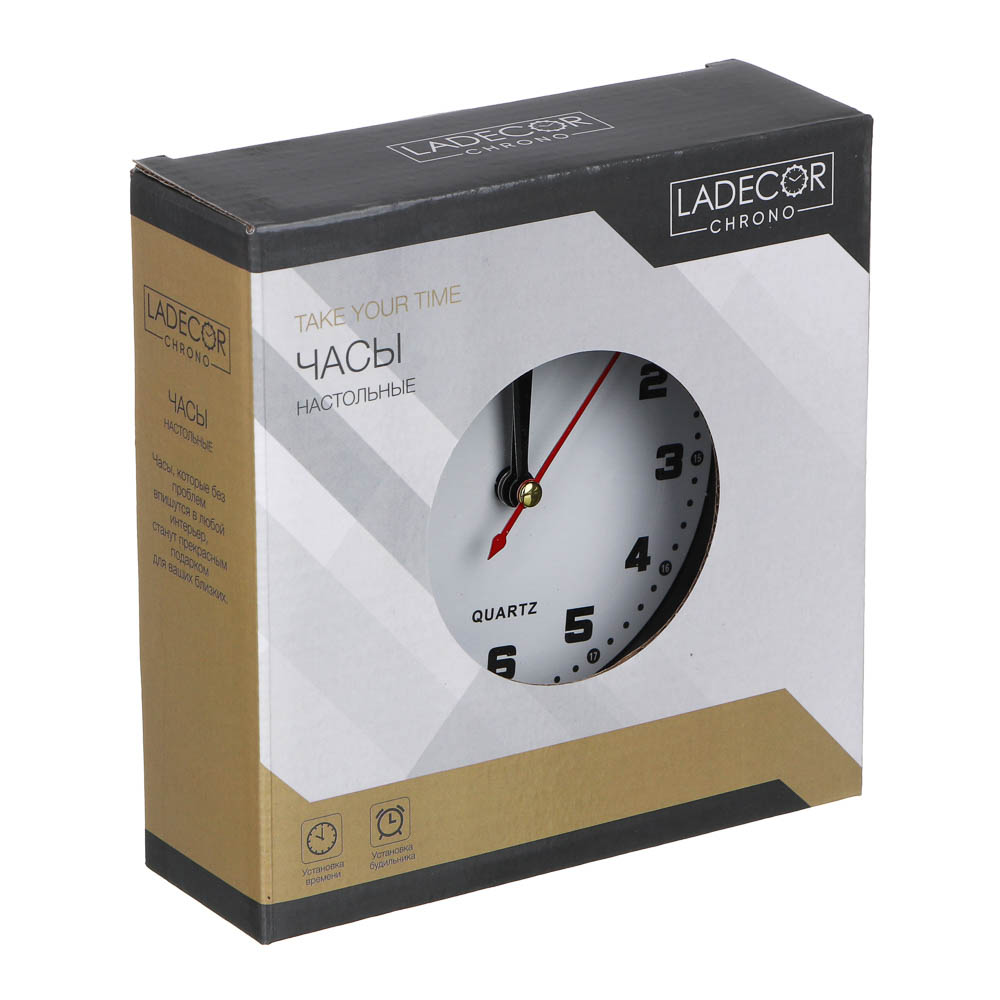 LADECOR CHRONO Часы настольные в виде шины, 14x14x4 см, пластик, 2 дизайна - #5
