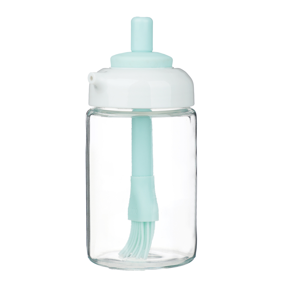 VETTA Банка для масла с кисточкой, 250 мл, стекло, пластик, силикон, зеленый - #3