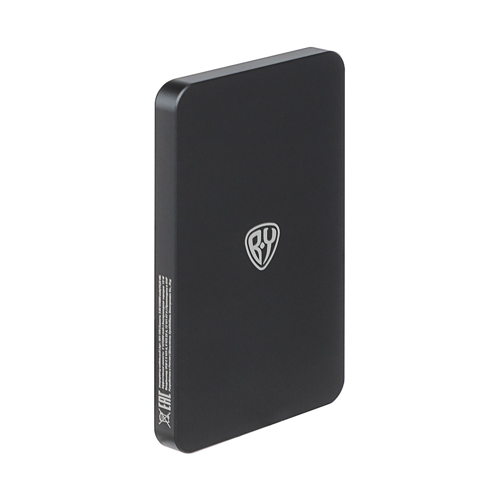 Аккумулятор мобильный BY 5000мАч, с беспр.зарядкой, MAG, 1xUSB-C, 20W, 3A, металл, серый - #3