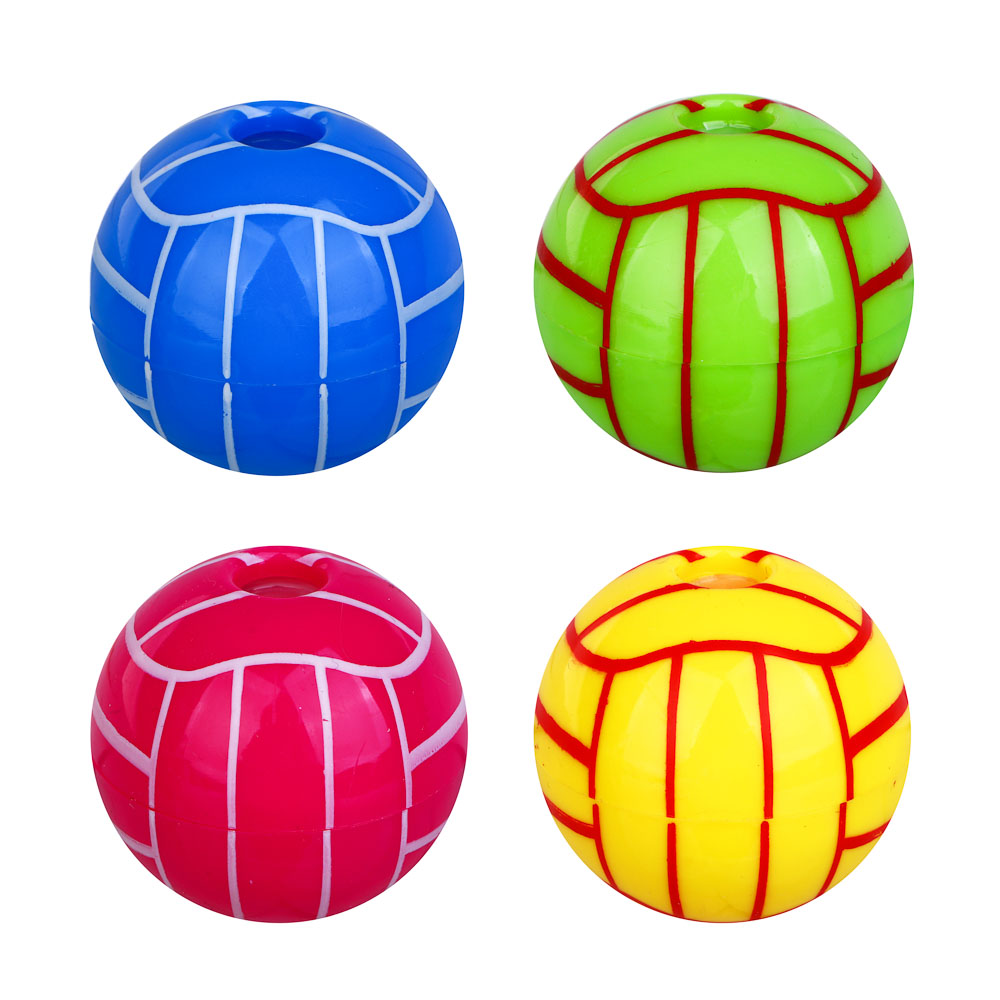 Точилка с контейнером в форме мяча, 3,7х3,7см, 1 отверстие, пластик, 4 цвета - #1