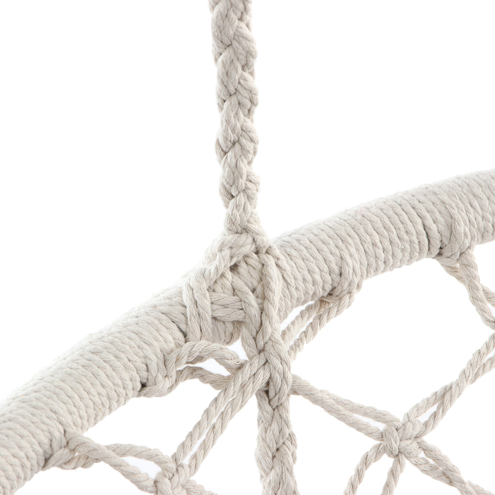 Кресло подвесное плетеное круглое тм INBLOOM, d=60/80см, хлопок, сталь - #7