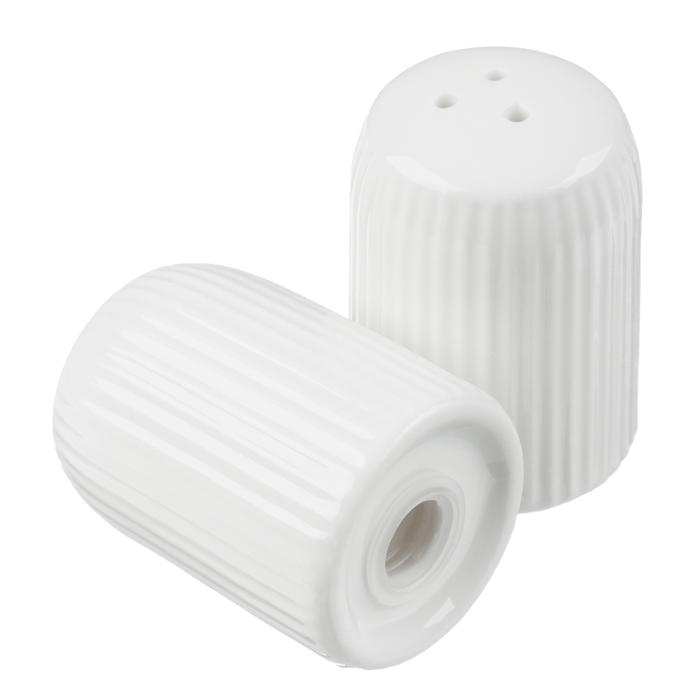 Набор для соли и перца тм MILLIMI, 60 мл × 2, фарфор, бамбук - #5