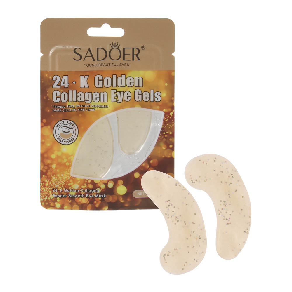 Патчи для глаз подтягивающие с коллагеном и 24К золотом тм Sadoer, 1 пара х 7,5гр - #2
