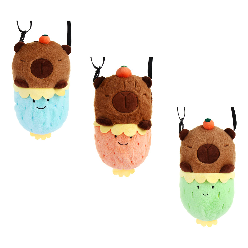 ИГРОЛЕНД Сумка детская мягкая "Капибарочка", 15х24х7 см, полиэстер, металл, 3 цвета - #1