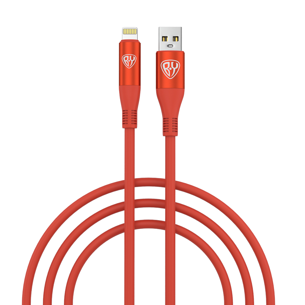 BY Кабель для зарядки Flexi iP, 1 м, 2.4А, быстрая зарядка, оранжевый - #1